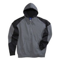 Proline 70/30 Color Block Full Zip Hooded Sweatshirt